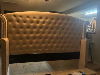 King size bed frame and dresser with mirror