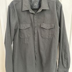 WARRIOR CAMOS XL Men’s Long Sleeve Black Flannel 