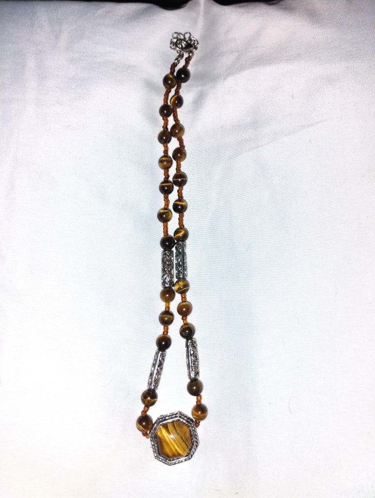 Vintage Tigers Eye Necklace