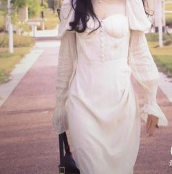 Puff Sleeve Midi Party Dress

