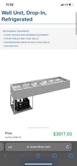 Restaraunt Food Holding Drops well Unit Drop Ins