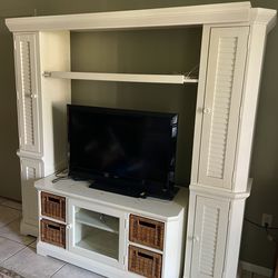 Entertainment center complete with television
