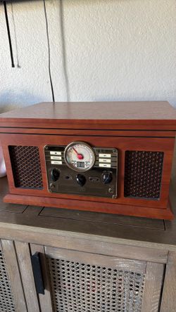 Record, CD, cassette player