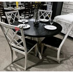 5 Pc Round Dining Table Set  