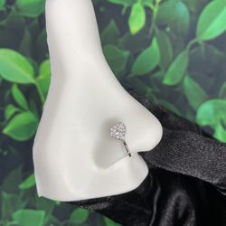 Flower Nose Cuff - Silver 