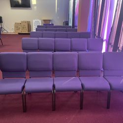 Item: Advantage Eggplant Church Chair 18.5 in. Wide Unit 