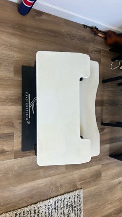Fancierstudio Height-Adjustable Standing Desk Converter / Riser (White)