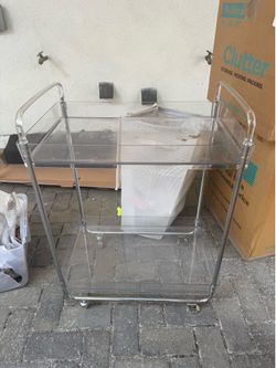 ACRYLIC BAR CART