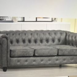 Grey Velvet Sofa