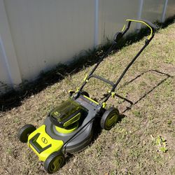 Electric Lawn Mower with 2 Batteries and Charger