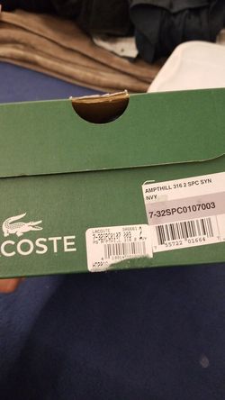 2y boys blue lacoste sneakers