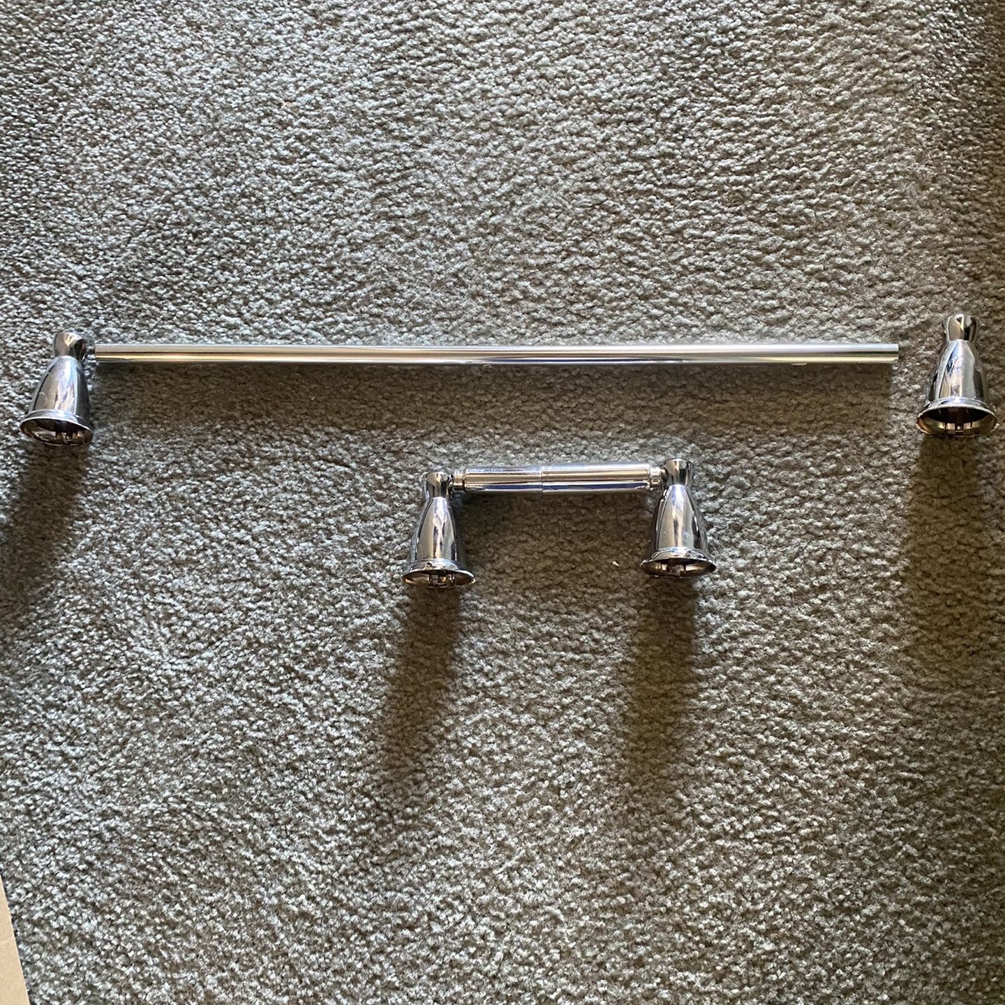 Chome Toilet Paper And Towel Bar