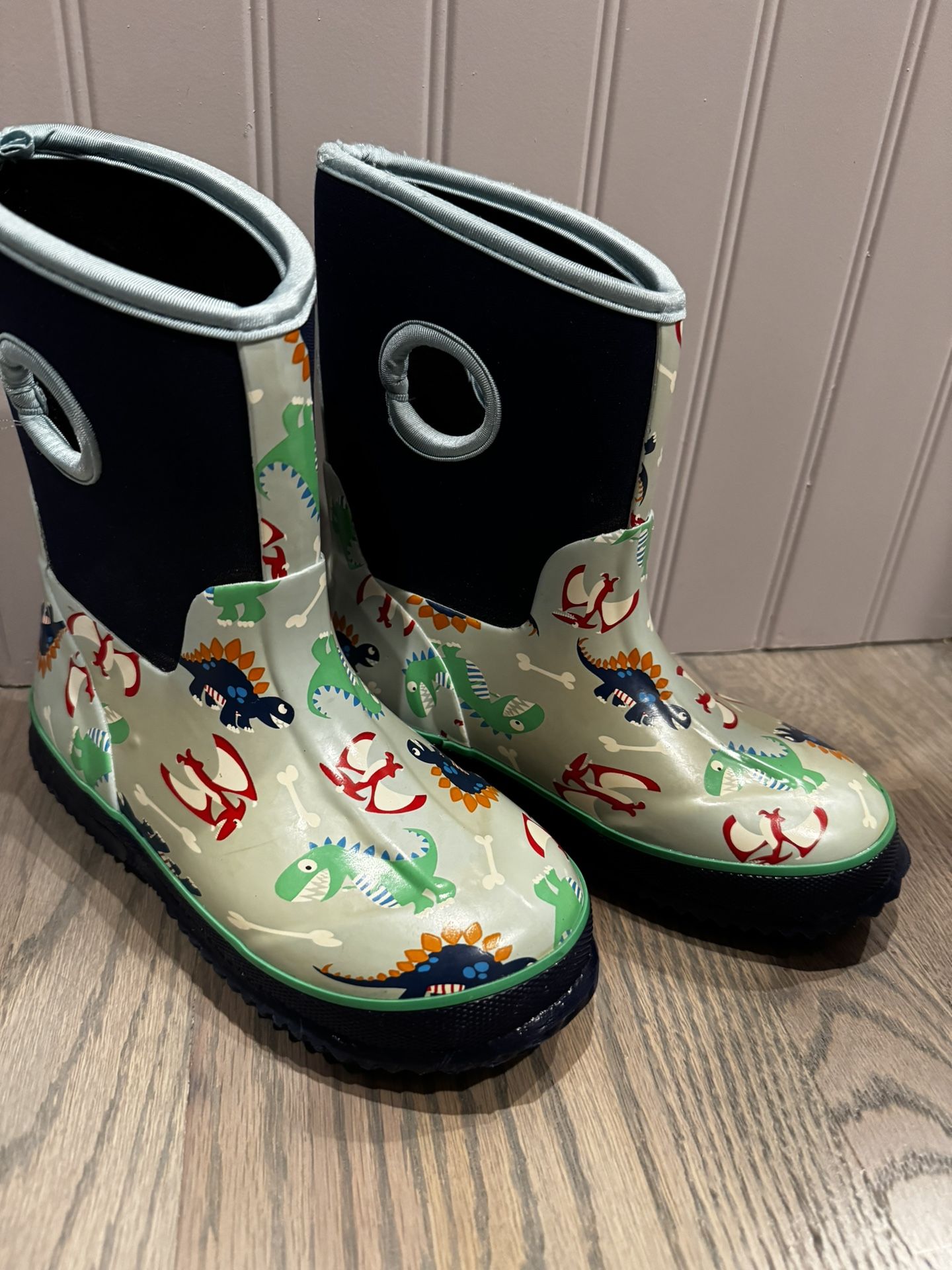 Lily & Dan Waterproof Rain Kids Boots With Soft Lining Size 13/1