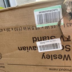 Nathan James Wesley Scandinavian TV Stand Media, Entertainment Center with Cabinet Doors, Console Table with Storage for Living Room, Brown/White