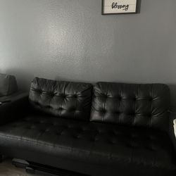 Faux Leather Couch