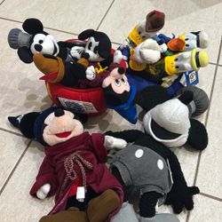 Disney Plush Lot Mickey Mouse Sorcerer Donald Duck