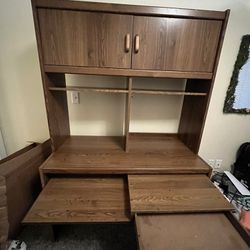 Desk w/ Attachable Top & Storage Space