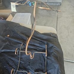 Wrought Iron Tabletop Wine & Glass Display Stand