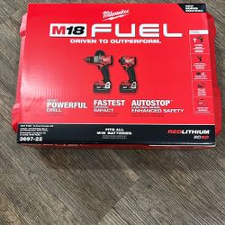 Milwaukee Drills Set. New Model. 3697-22.    Combo Kit 