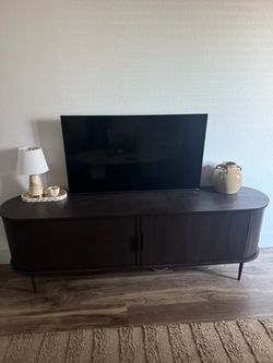Espresso TV Stand.  Can fit up to 70 inch tv