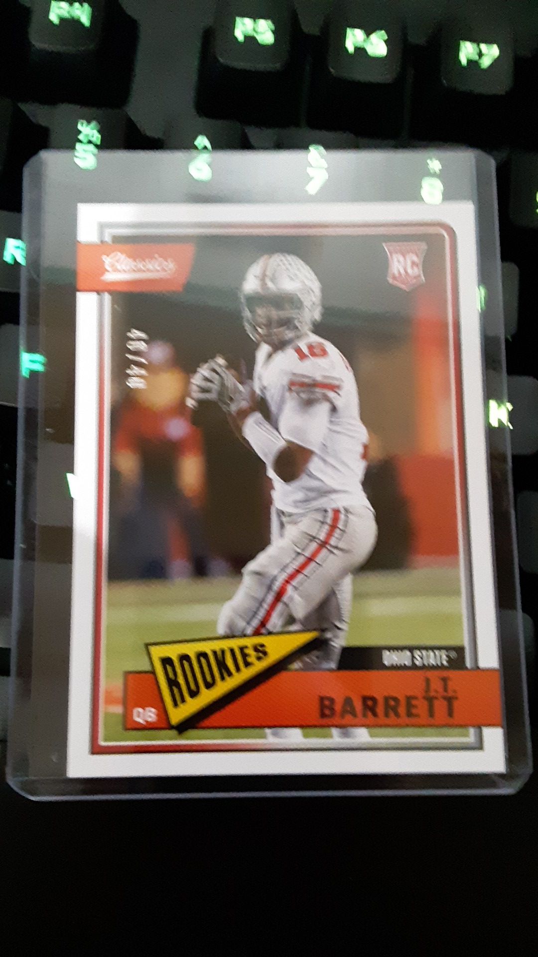 J.t. barrett green back rookie card! 40/40