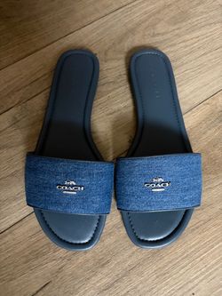 Coach Denim Slide Sandals