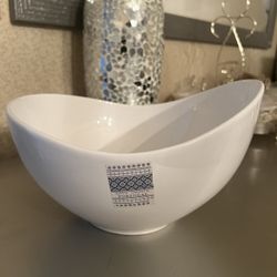 White Ceramic Bowl Made In Portugal 