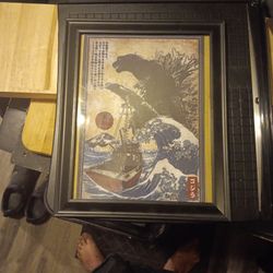 Godzilla Framed 11x9