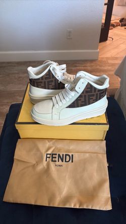 Fendi FF Zucca High-Top Sneakers