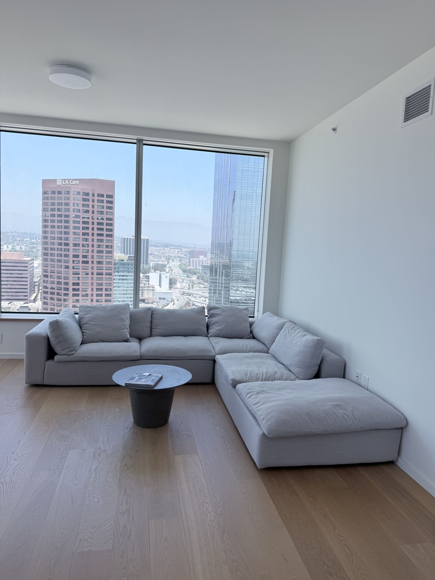 P1 living spaces utopia sectional and Made Goods Coffee Tables