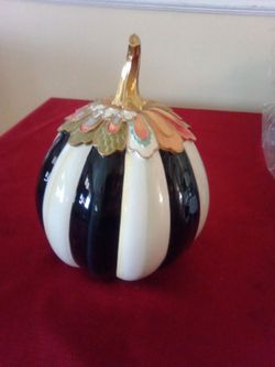 Mackenzie Childs Aurora Stripe Pumpkin, Small