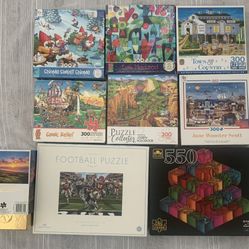 Jigsaw Puzzles High Quality Buffalo / Ravensburger / Ceaco/ Spilsbury ( No missing Pieces)