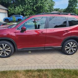 2022 SUBARU FORESTER Limited  23000 Miles Leather Interior AWD  Maroon Color Runs And Looks Good  Clean Title  Loc Des Plaines Price $ 21900  For More