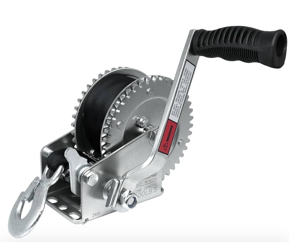 Open road boat winch