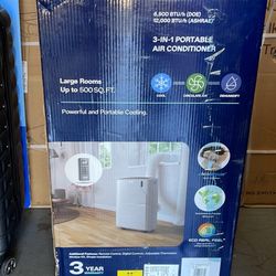 Delonghi 12000 BTU Portable Air Conditioners With Dehumidifier For Large Rooms Up To 500 Sq. Ft