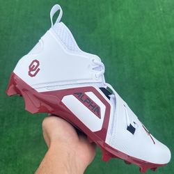 JORDAN ALPHA MENACE PRO 3 “UNIVERSITY OF OKLAHOMA” FOOTBALL CLEATS (Size 13, Men’s)