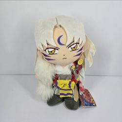 Rumiko Takahashi Inuyasha Sesshomaru Plush 10" Anime with Tag 2004 Manga Wolf