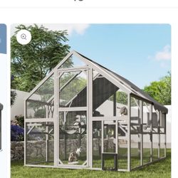 Keygarzone Outdoor Cat Enclosure 110"L x 74.5"W × 74.5"H