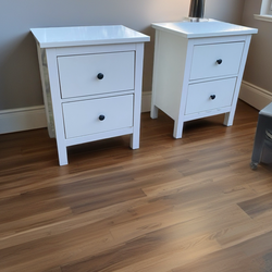 2 WHITE IKEA NIGHTSTANDS