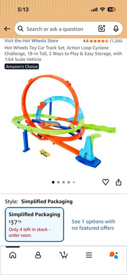 Hot Wheels Action Loop Cyclone Challenge Track Set