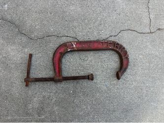 Vintage J.H. Williams Vulcan No. 408 Deep Throat C-Clamp – Heavy Duty USA