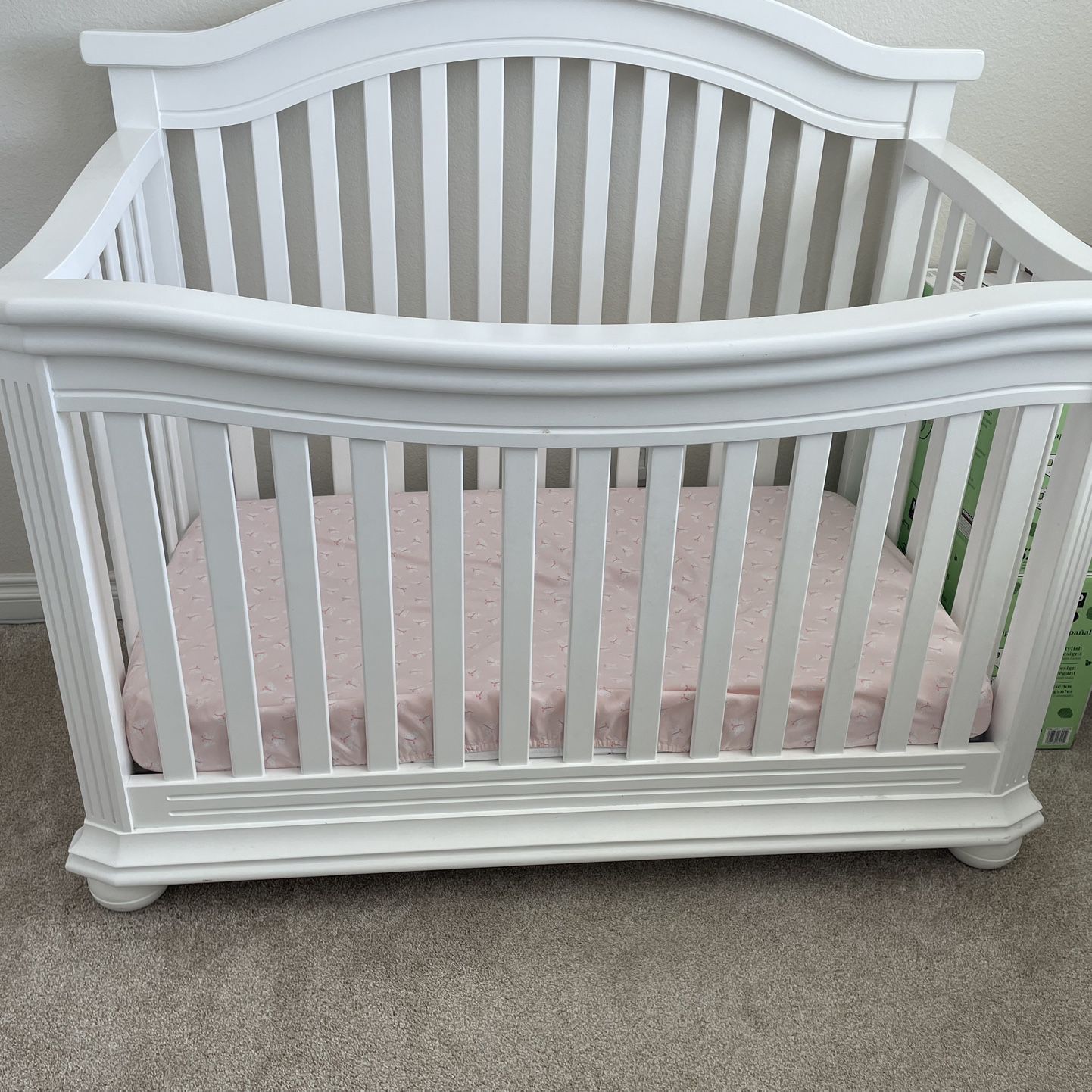Baby Nursery Set: Convertible Crib, Rocker And Changing Table