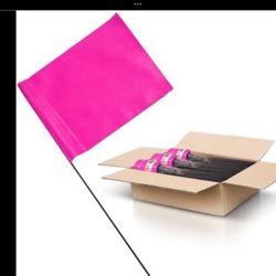 Pink Marking Flags For Construction/Landscaping