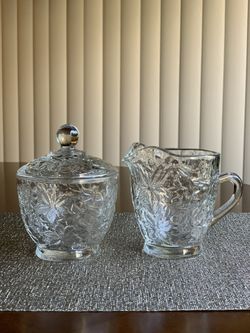 Princess House Fantasia Creamer & Sugar