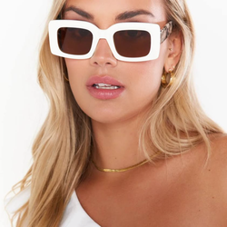 NWT Banbè Eyewear The Kendall Sunglasses - Ivory + Blonde Tort