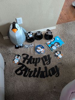 Penguin theme birthday decorations