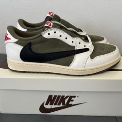 Jordan 1 Low Travis Scott Medium Olive Men’s Size 9.5