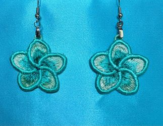 Embroidered earrings