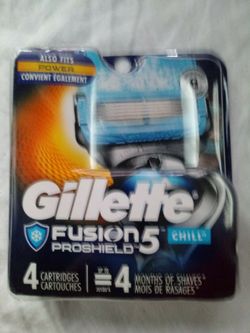4 Pack Gillette Fusion 5 Razor Cartridges NEW