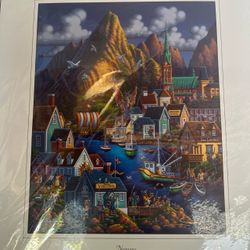 ERIC DOWDLE NORWAY PRINT . 1/460.      Signed Print. 11x14 Painting
